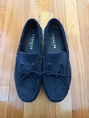 Coach Men's Navy Slip-On Loafers